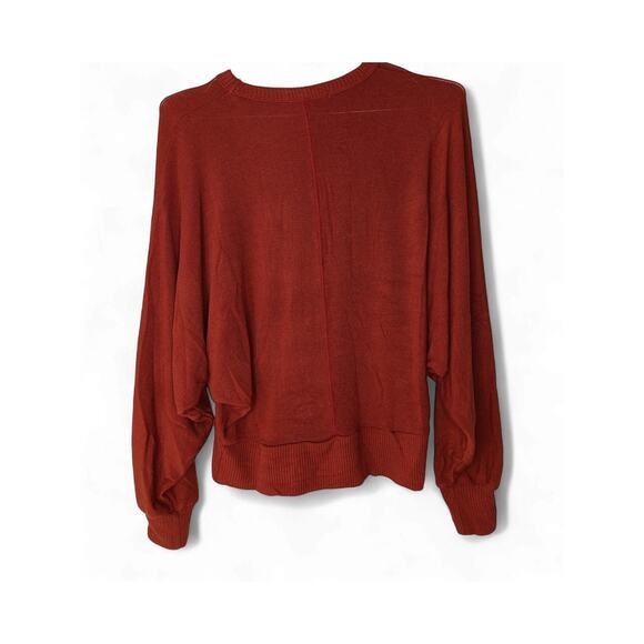 New Project Social T Los Angeles Rust Red Dolman Sleeve Sweater Women’s Medium - Picture 4 of 12